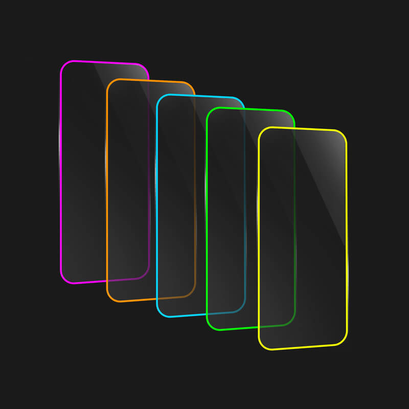 Ochranné Tvrzené Sklo Se Svítícím Rámečkem Pro Xiaomi Redmi Note 10 5G - Žlutá
