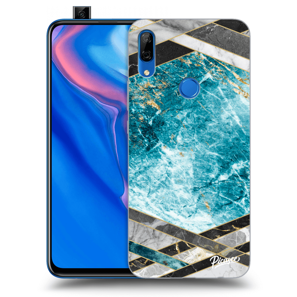 Silikonový Průhledný Obal Pro Huawei P Smart Z - Blue Geometry