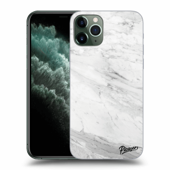 Picasee silikonový průhledný obal pro Apple iPhone 11 Pro - White marble