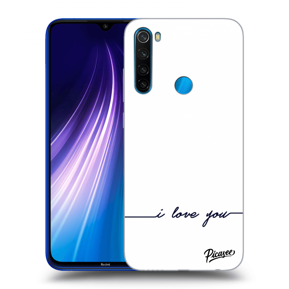 Silikonový černý Obal Pro Xiaomi Redmi Note 8 - Miluji Tě