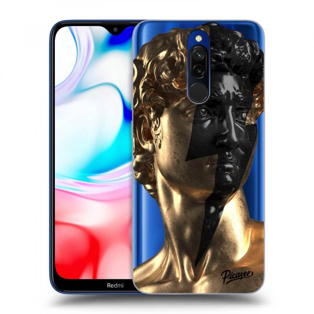 Silikonový Průhledný Obal Pro Xiaomi Redmi 8 - Wildfire - Gold