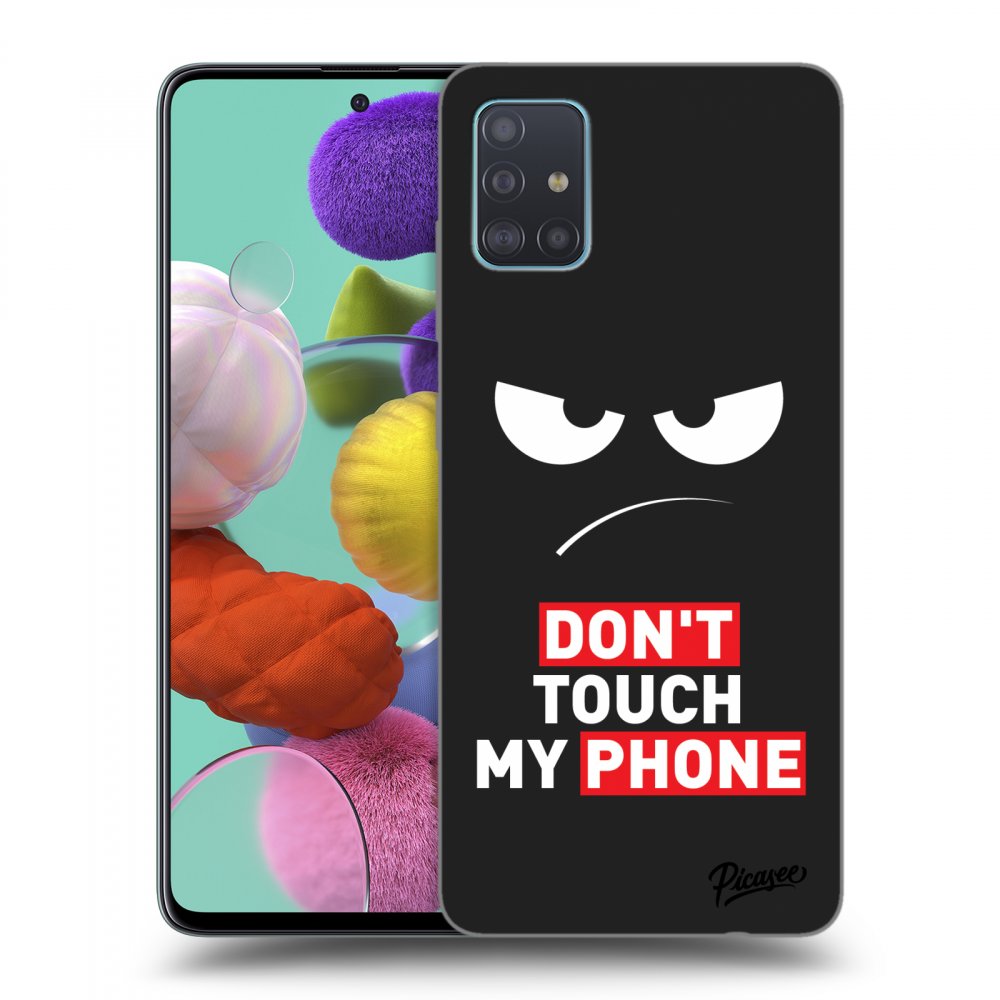 Silikonový černý Obal Pro Samsung Galaxy A51 A515F - Angry Eyes - Transparent