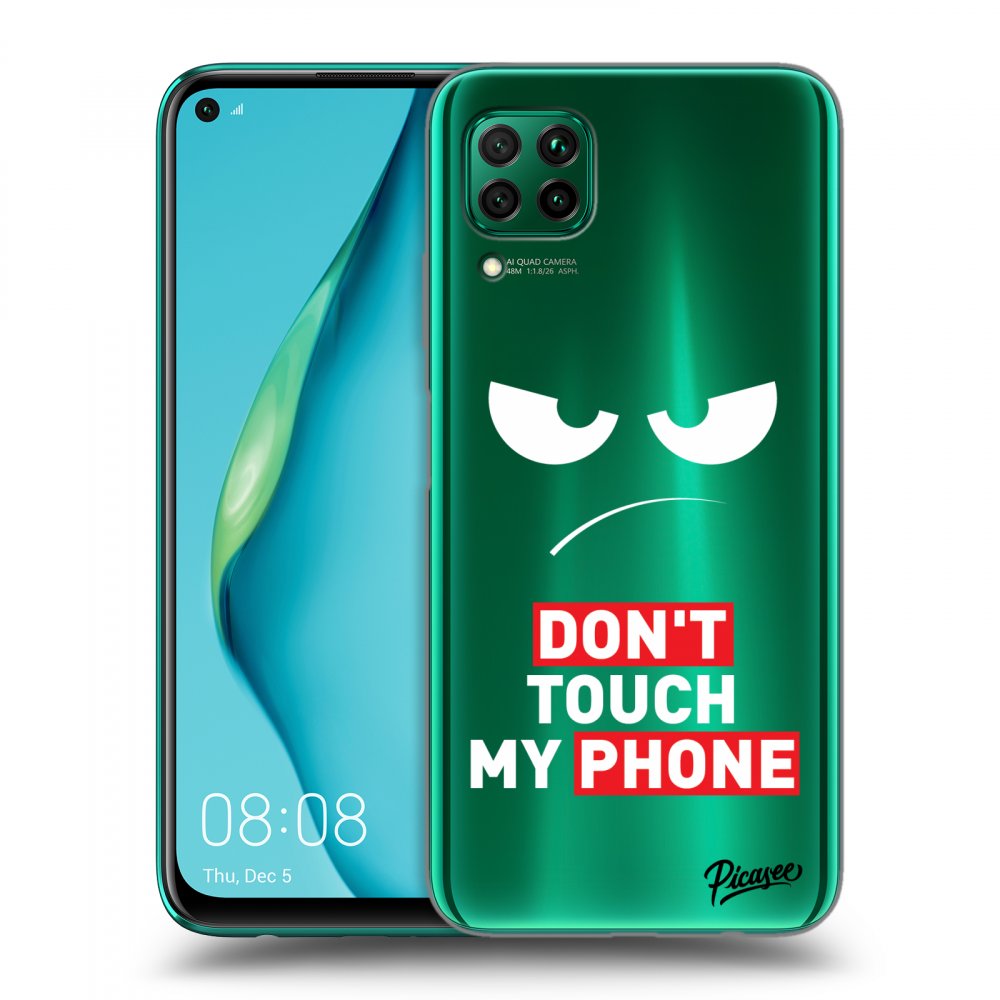 Silikonový Průhledný Obal Pro Huawei P40 Lite - Angry Eyes - Transparent