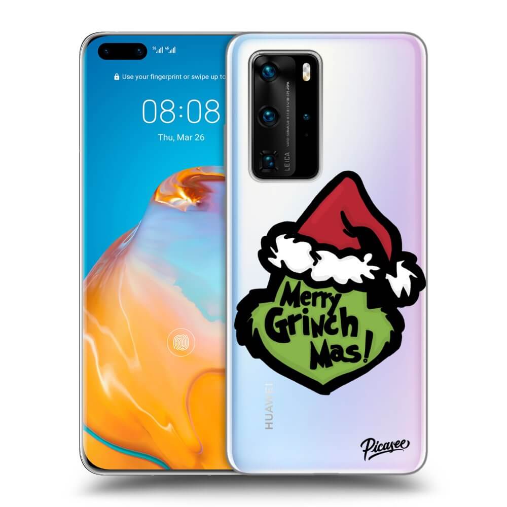 Silikonový Průhledný Obal Pro Huawei P40 Pro - Grinch 2