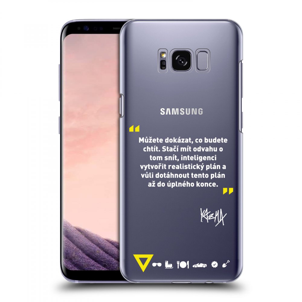 Silikonový Průhledný Obal Pro Samsung Galaxy S8 G950F - Kazma - MŮŽETE DOKÁZAT, CO BUDETE CHTÍT