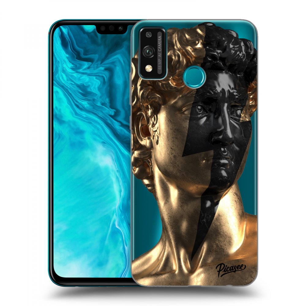 Silikonový Průhledný Obal Pro Honor 9X Lite - Wildfire - Gold