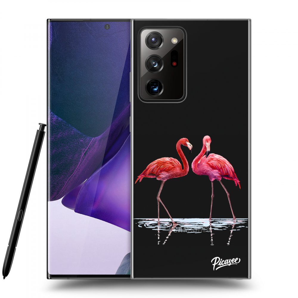 Silikonový Průhledný Obal Pro Samsung Galaxy Note 20 Ultra - Flamingos Pár