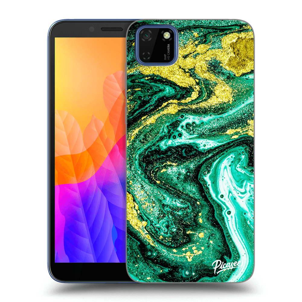 Silikonový Průhledný Obal Pro Huawei Y5P - Green Gold