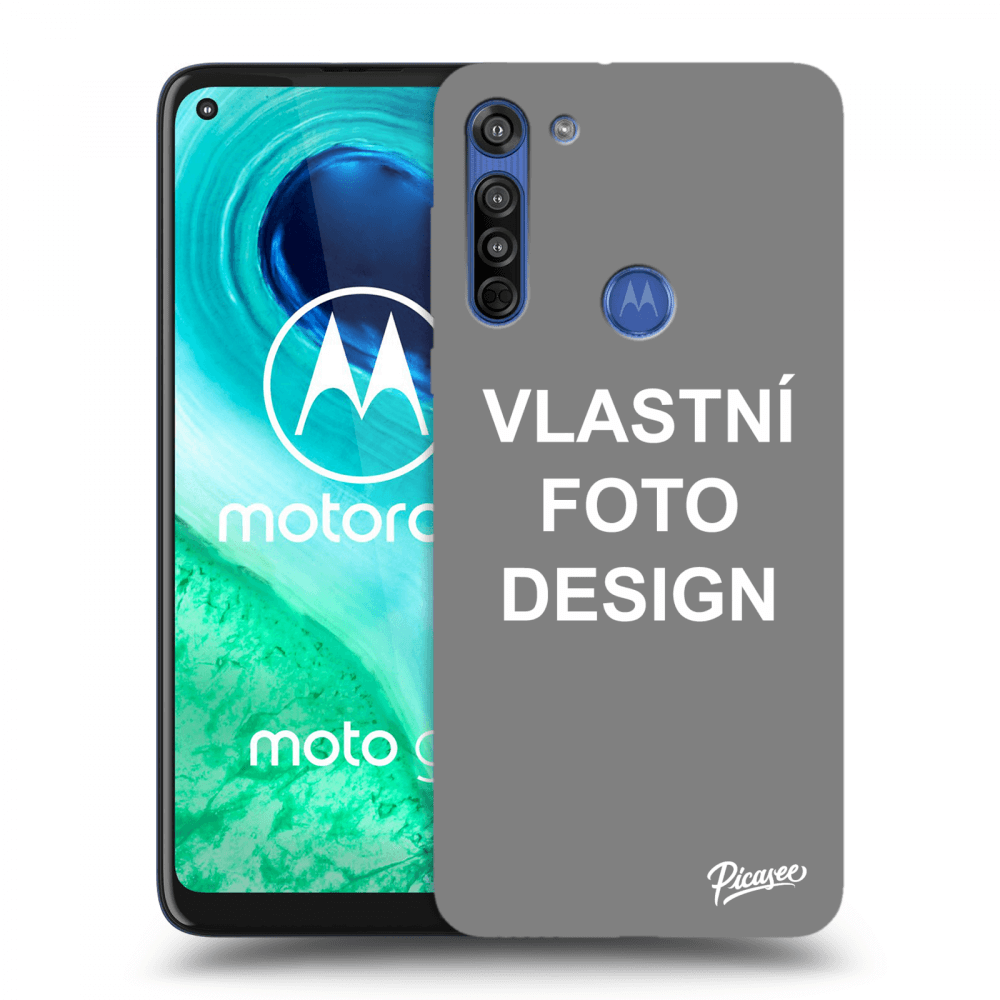 Silikonový Průhledný Obal Pro Motorola Moto G8 - Vlastní Fotka/motiv
