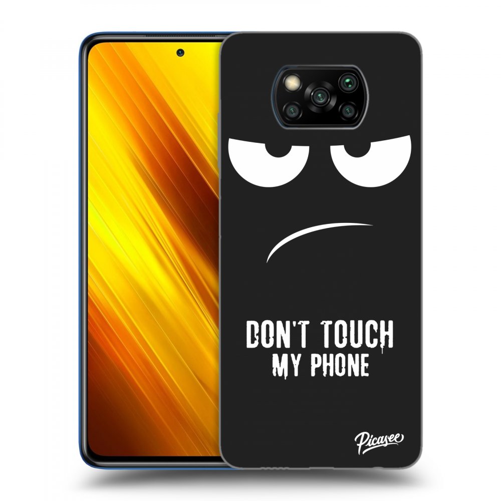 Silikonový černý Obal Pro Xiaomi Poco X3 - Don't Touch My Phone