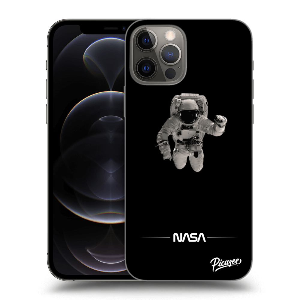 Silikonový černý Obal Pro Apple IPhone 12 Pro - Astronaut Minimal