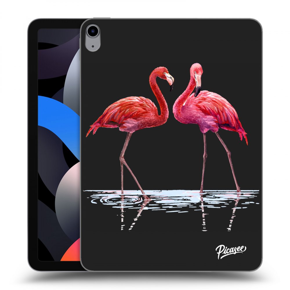 Silikonový černý Obal Pro Apple IPad Air 4 10.9 2020 - Flamingos Couple
