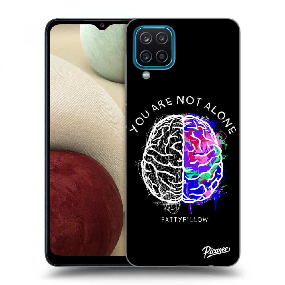 Silikonový Průhledný Obal Pro Samsung Galaxy A12 A125F - Brain - White