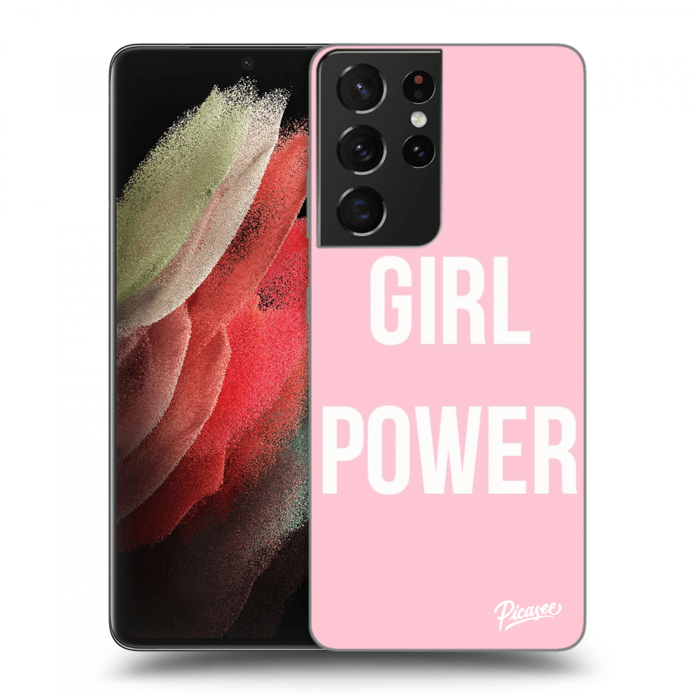 Silikonový černý Obal Pro Samsung Galaxy S21 Ultra 5G G998B - Girl Power