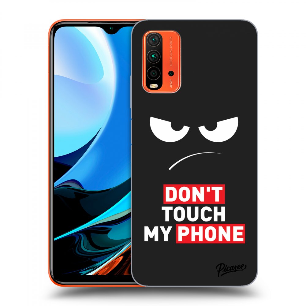 Silikonový černý Obal Pro Xiaomi Redmi 9T - Angry Eyes - Transparent