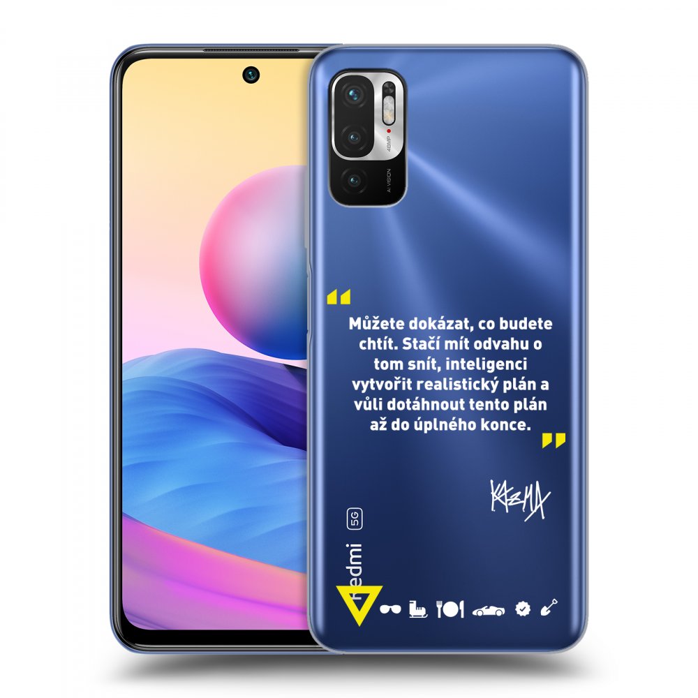 Silikonový Průhledný Obal Pro Xiaomi Redmi Note 10 5G - Kazma - MŮŽETE DOKÁZAT, CO BUDETE CHTÍT