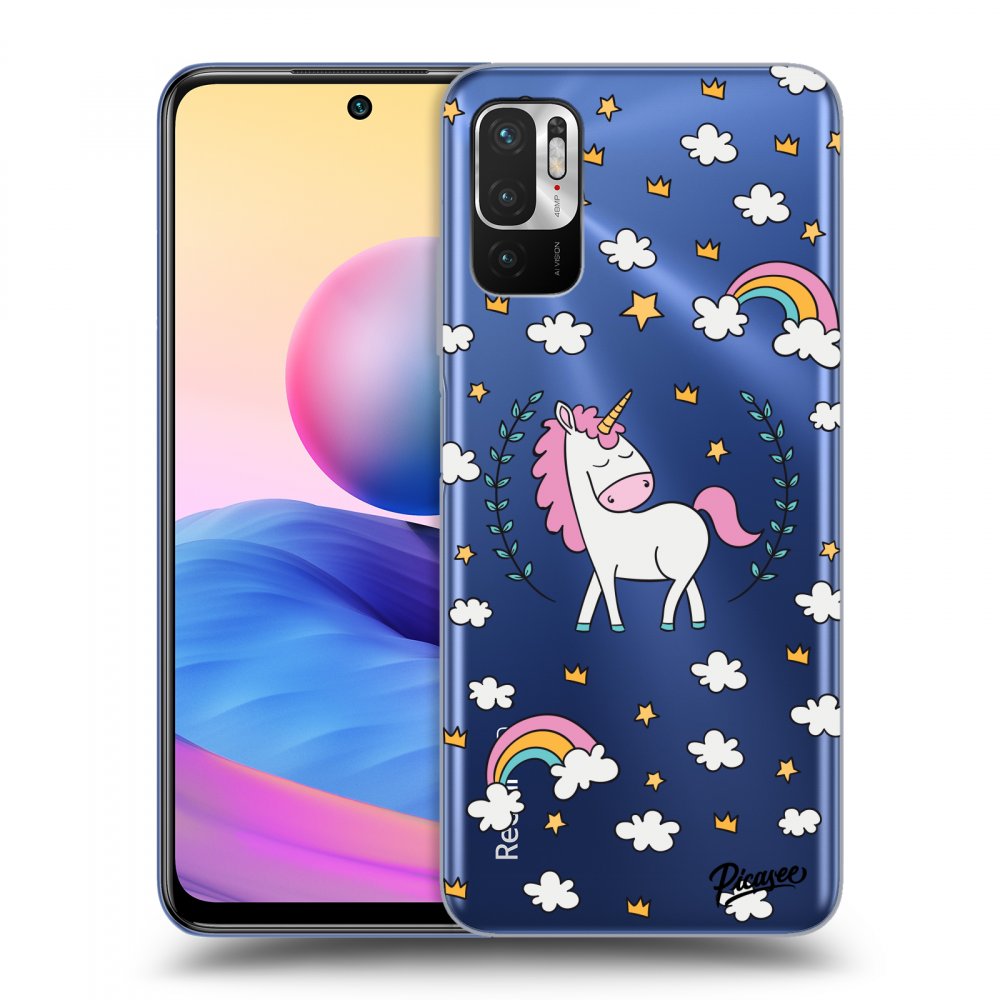 Silikonový Průhledný Obal Pro Xiaomi Redmi Note 10 5G - Unicorn Hvězdné Nebe