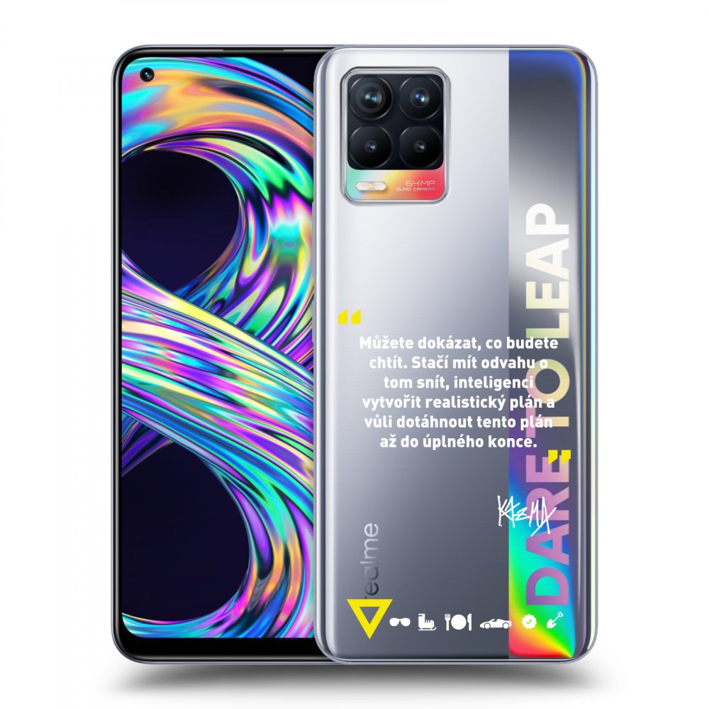 Silikonový Průhledný Obal Pro Realme 8 4G - Kazma - MŮŽETE DOKÁZAT, CO BUDETE CHTÍT