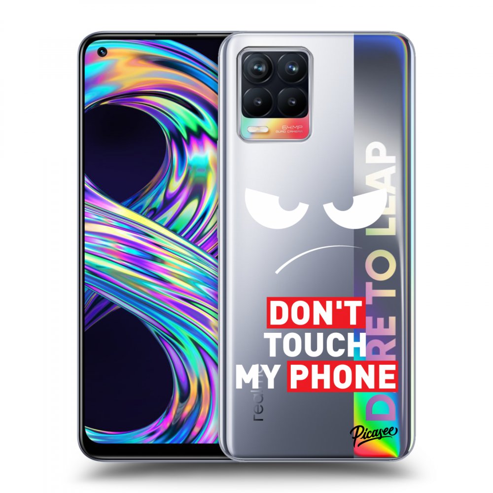 Silikonový Průhledný Obal Pro Realme 8 4G - Angry Eyes - Transparent