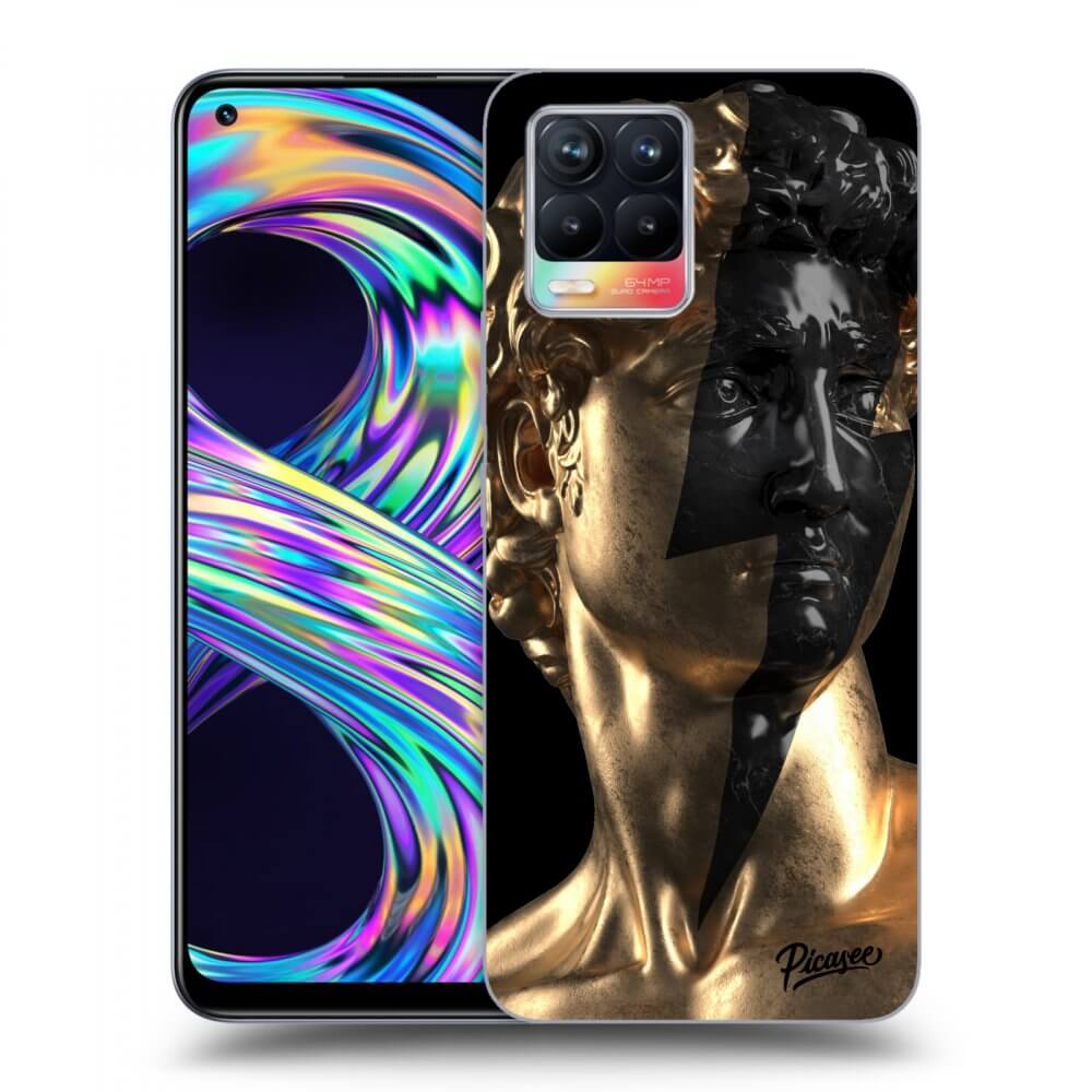 Silikonový černý Obal Pro Realme 8 4G - Wildfire - Gold