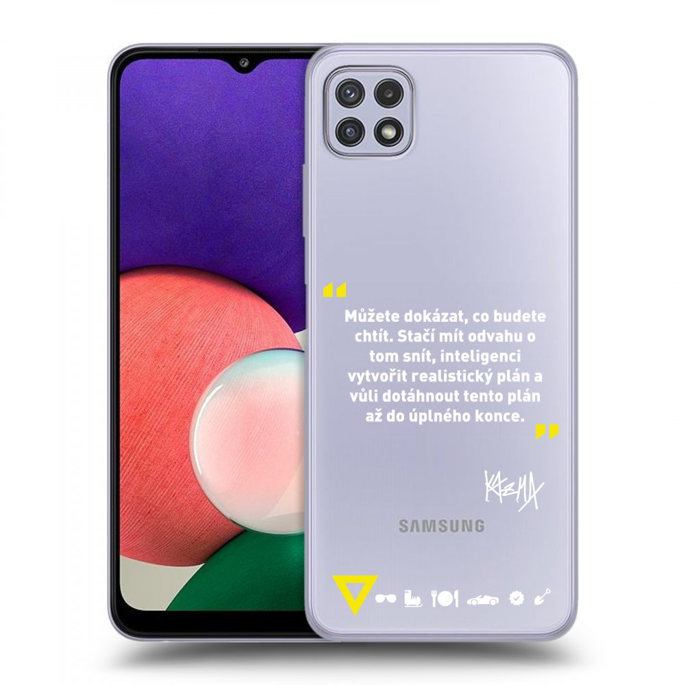 Silikonový Průhledný Obal Pro Samsung Galaxy A22 A226B 5G - Kazma - MŮŽETE DOKÁZAT, CO BUDETE CHTÍT