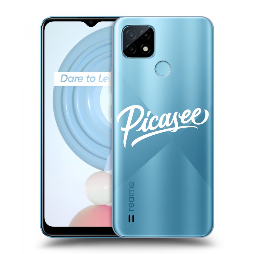 Silikonový Průhledný Obal Pro Realme C21 - Picasee - White