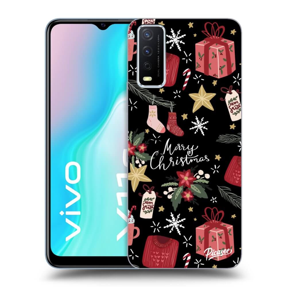 Silikonový černý Obal Pro Vivo Y11s - Christmas