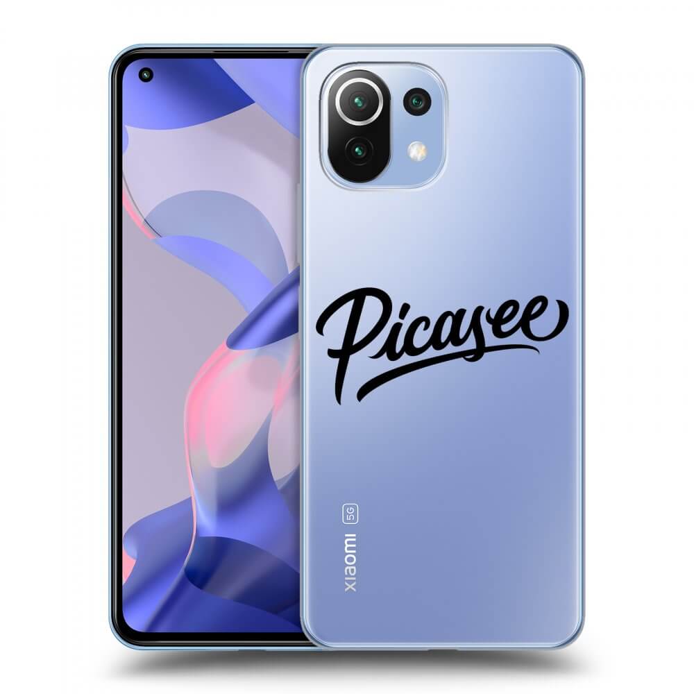 Silikonový Průhledný Obal Pro Xiaomi 11 Lite 5G NE - Picasee - Black