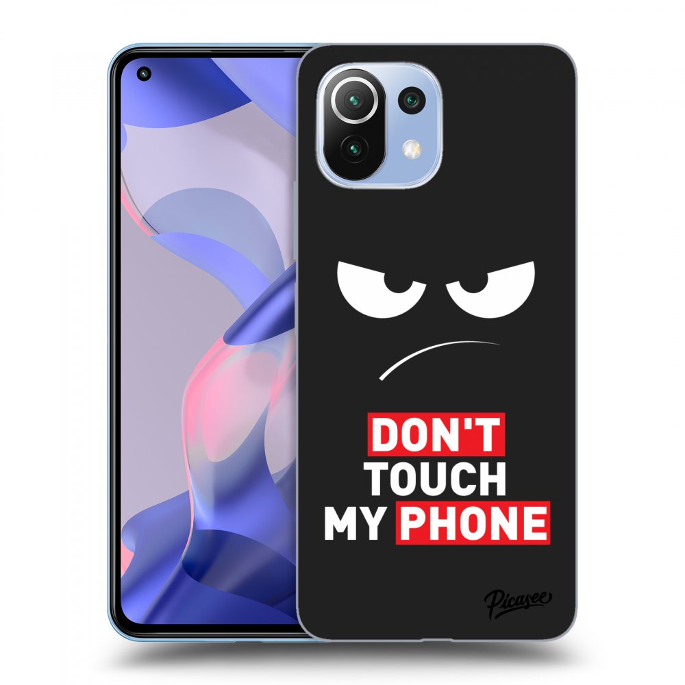 Silikonový černý Obal Pro Xiaomi 11 Lite 5G NE - Angry Eyes - Transparent