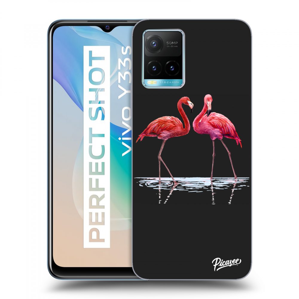 Silikonový černý Obal Pro Vivo Y33s - Flamingos Pár