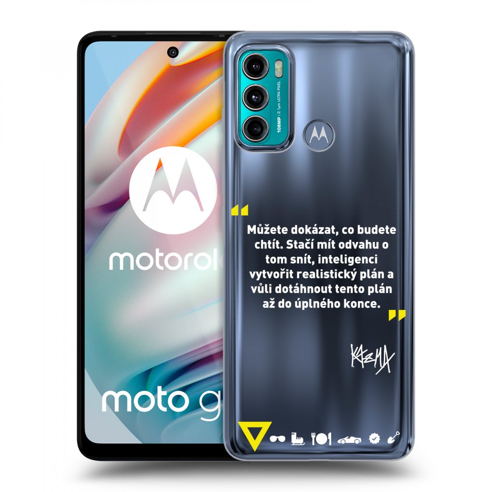 Silikonový Průhledný Obal Pro Motorola Moto G60 - Kazma - MŮŽETE DOKÁZAT, CO BUDETE CHTÍT