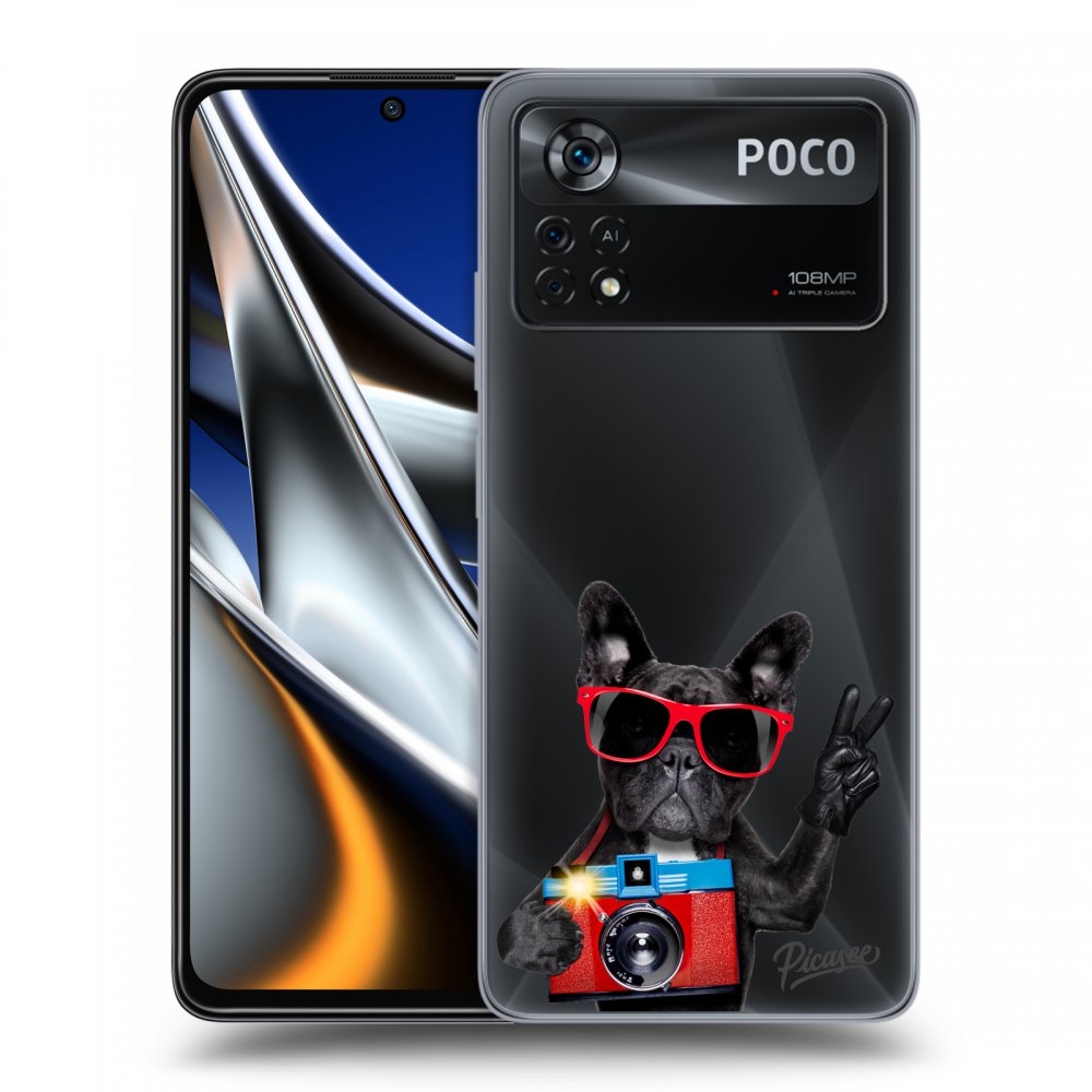 Silikonový Průhledný Obal Pro Xiaomi Poco X4 Pro 5G - Francouzský Buldoček