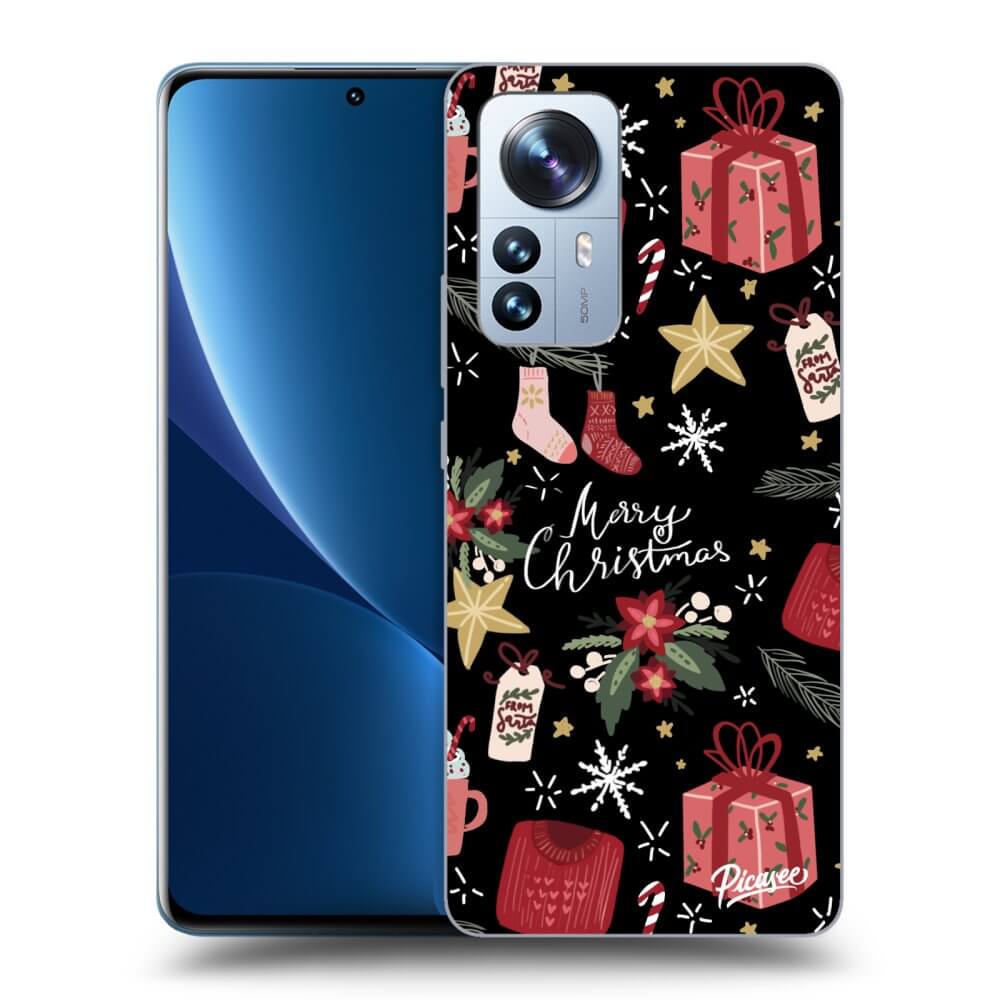 Silikonový černý Obal Pro Xiaomi 12 Pro - Christmas