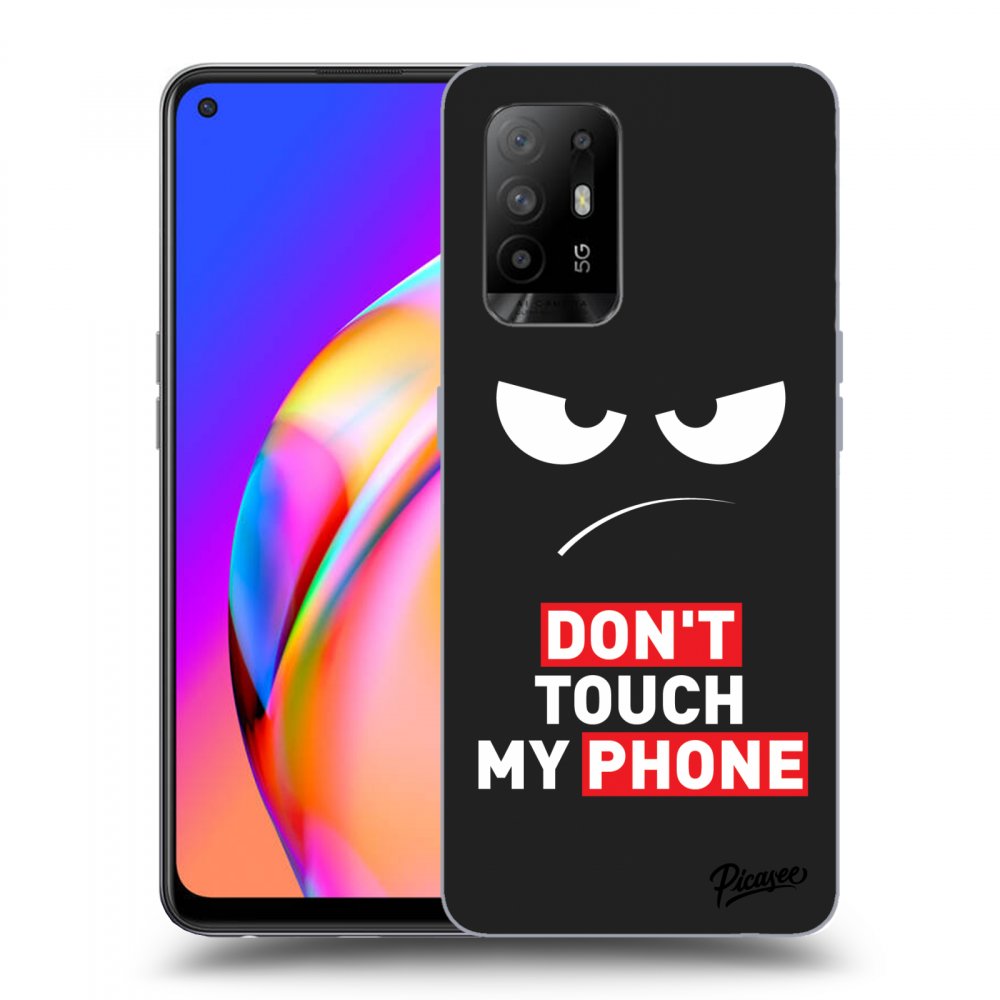 Silikonový černý Obal Pro OPPO A94 5G - Angry Eyes - Transparent