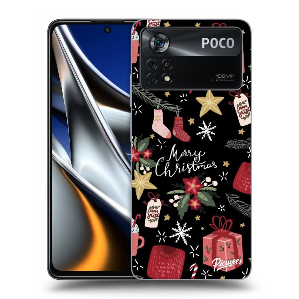 Silikonový černý Obal Pro Xiaomi Poco M4 Pro - Christmas