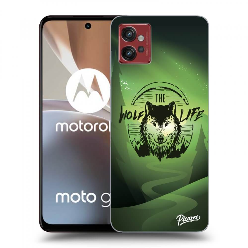 Silikonový černý Obal Pro Motorola Moto G32 - Wolf Life
