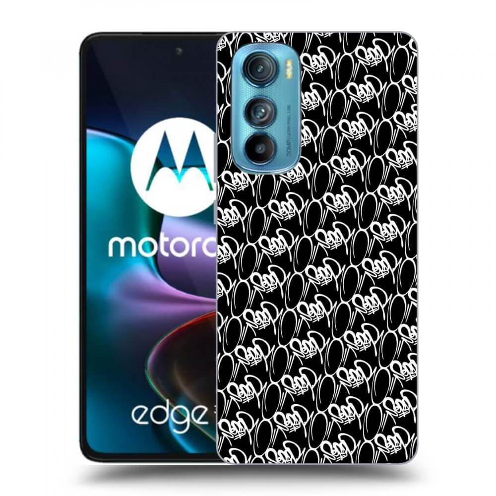 Silikonový černý Obal Pro Motorola Edge 30 - Separ - White On Black 2