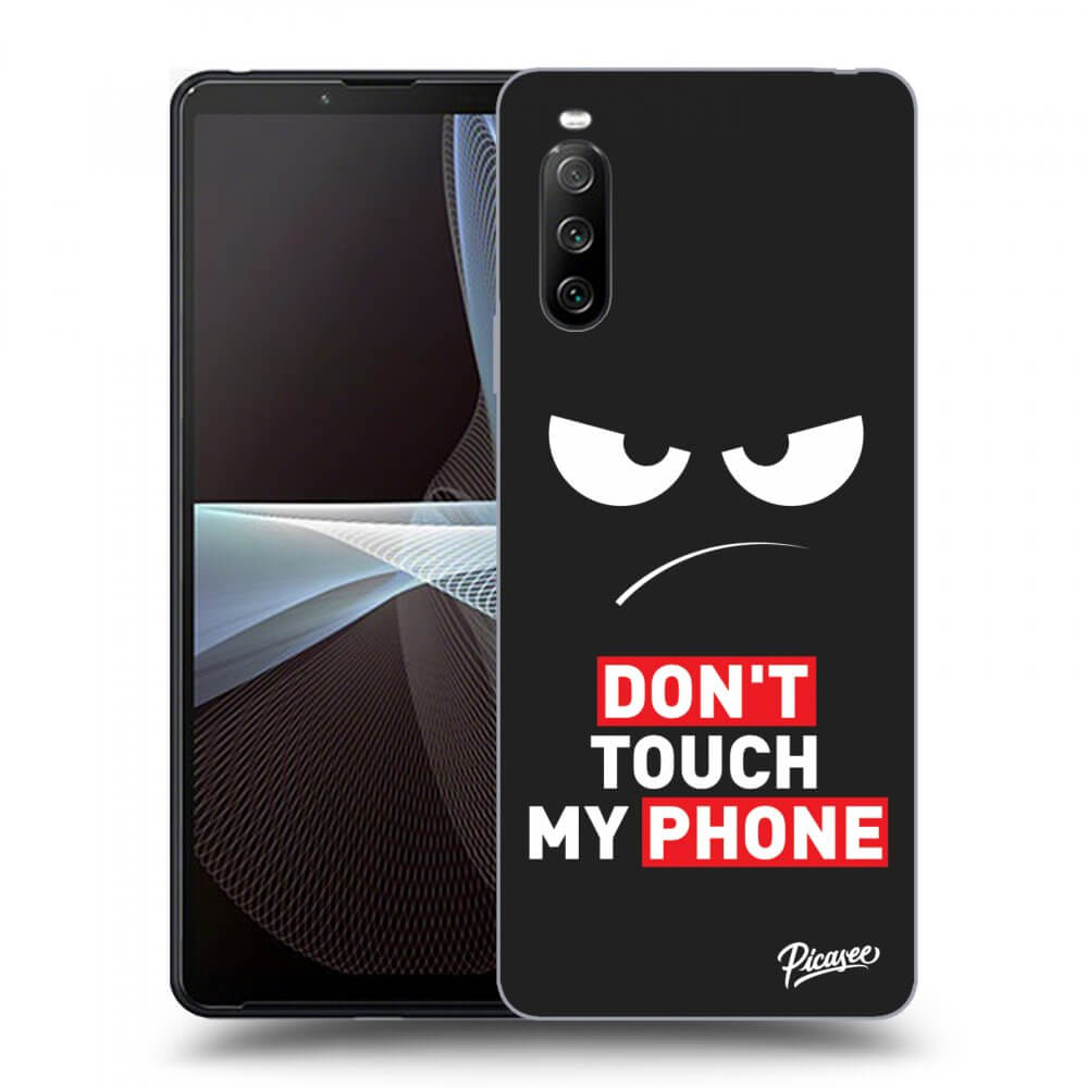 Silikonový černý Obal Pro Sony Xperia 10 III - Angry Eyes - Transparent