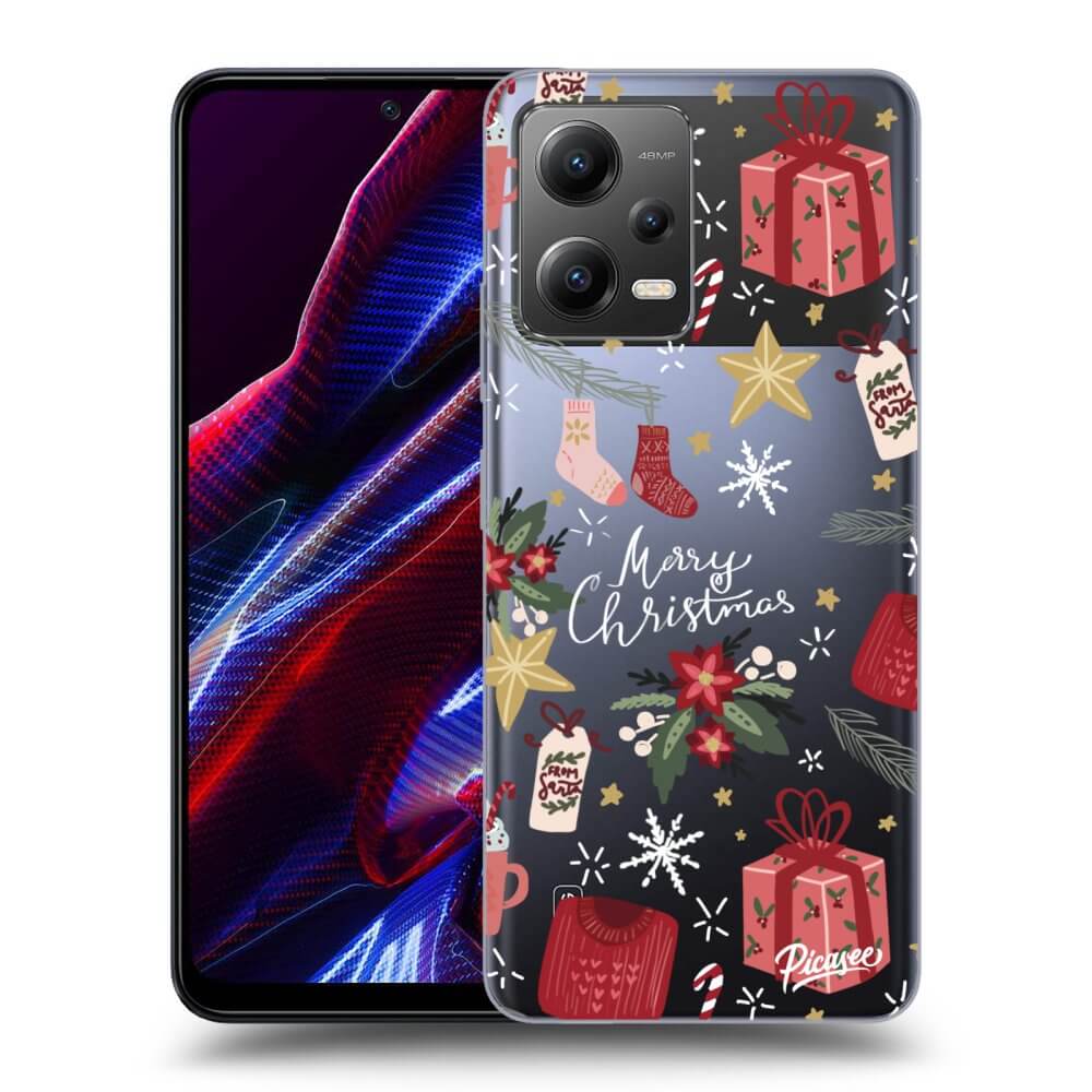 Silikonový Průhledný Obal Pro Xiaomi Poco X5 - Christmas