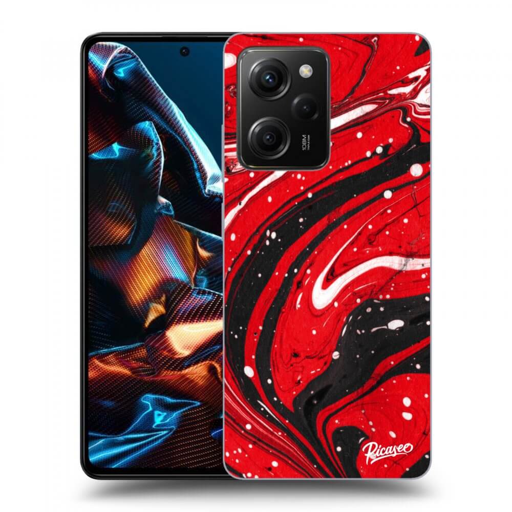 Silikonový černý Obal Pro Xiaomi Poco X5 Pro - Red Black