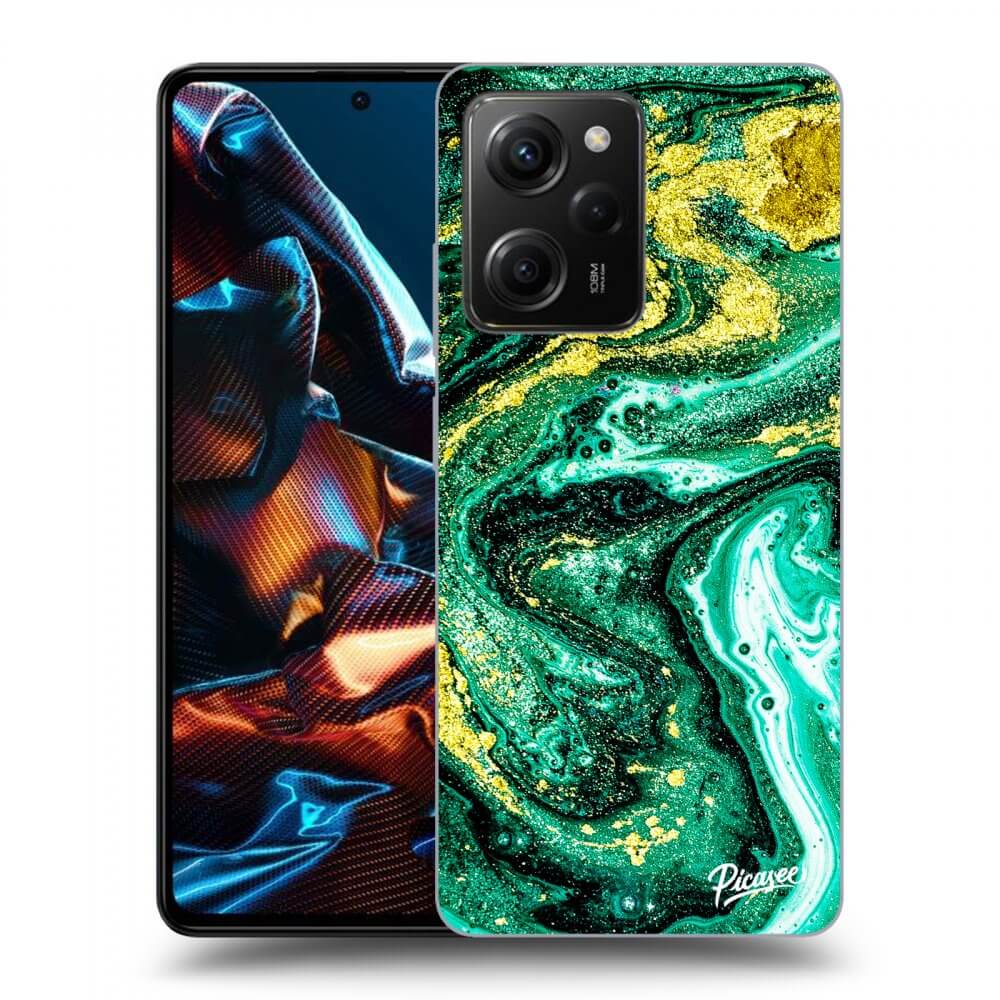 Silikonový černý Obal Pro Xiaomi Poco X5 Pro - Green Gold