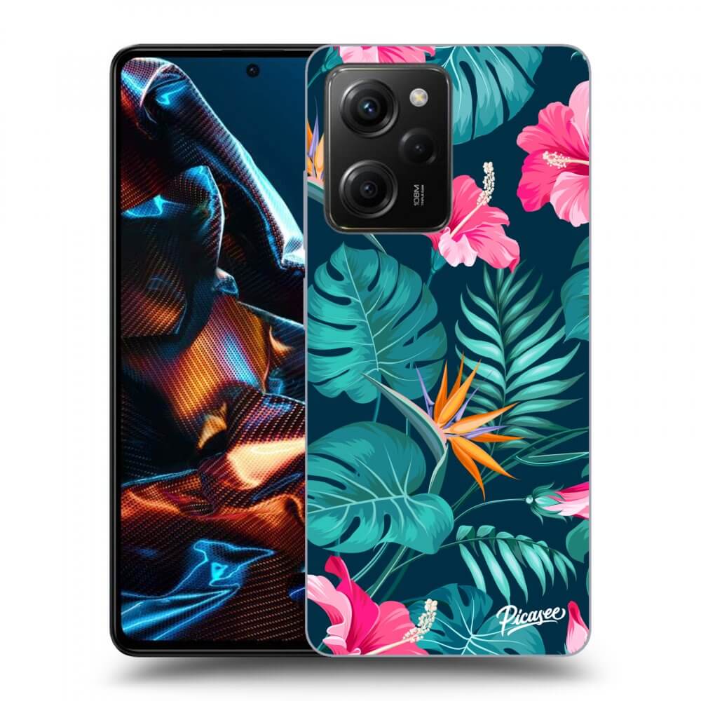 Silikonový černý Obal Pro Xiaomi Poco X5 Pro - Pink Monstera