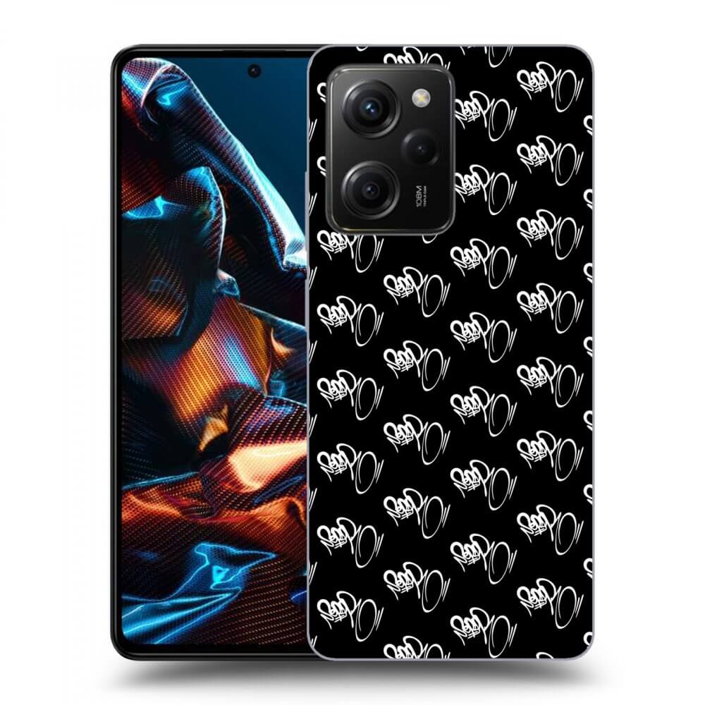 Silikonový černý Obal Pro Xiaomi Poco X5 Pro - Separ - White On Black