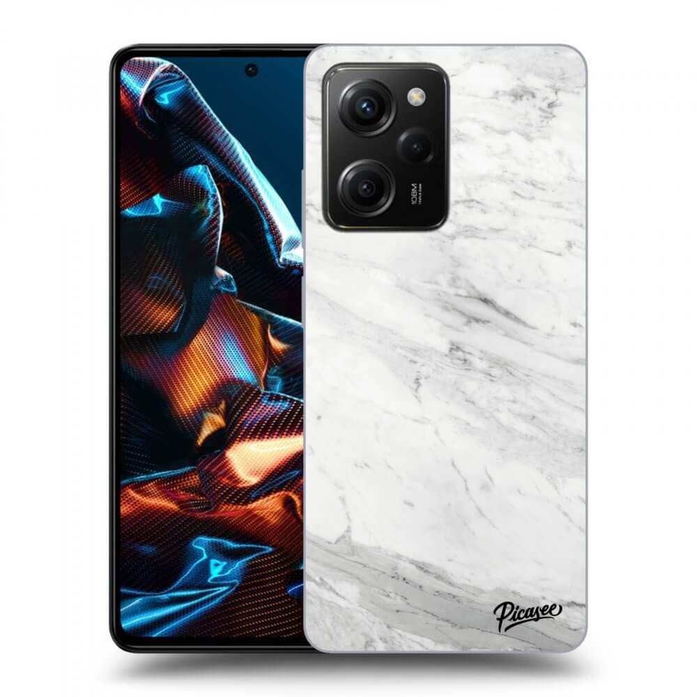 Silikonový Průhledný Obal Pro Xiaomi Poco X5 Pro - White Marble