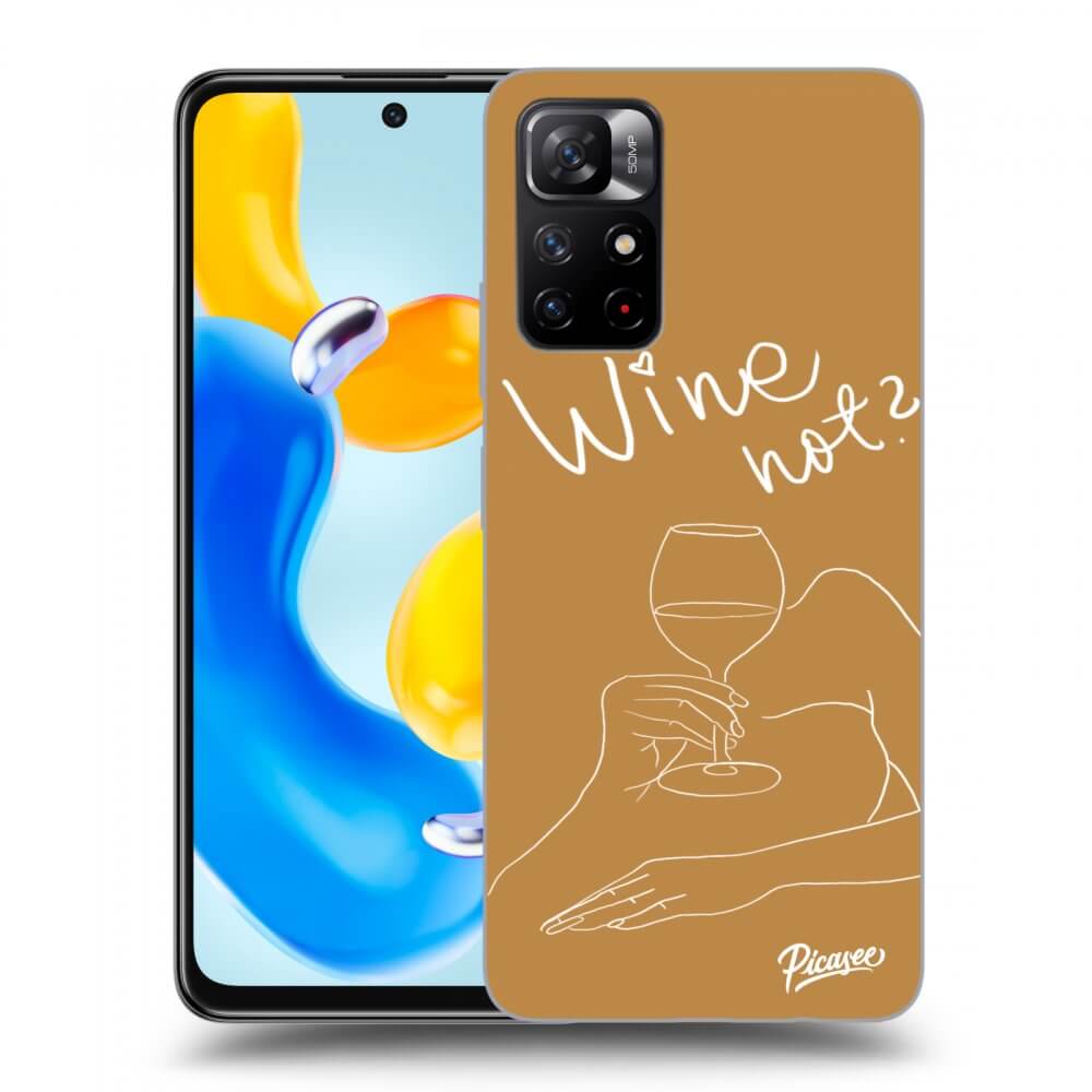 Silikonový černý Obal Pro Xiaomi Redmi Note 11S 5G - Wine Not