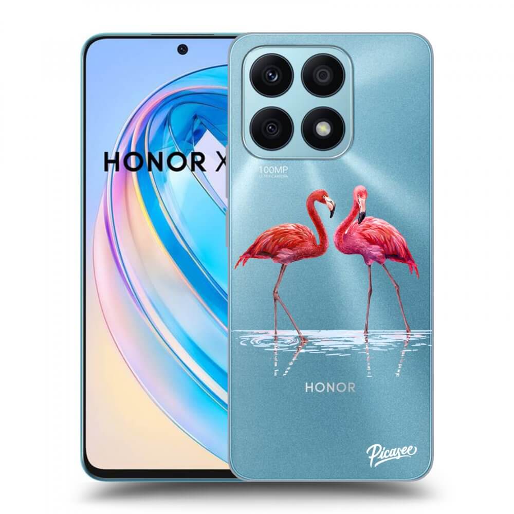 Silikonový Průhledný Obal Pro Honor X8a - Flamingos Pár