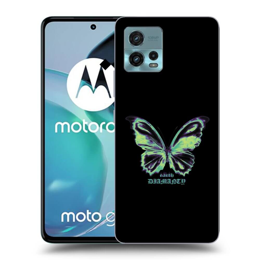 Silikonový černý Obal Pro Motorola Moto G72 - Diamanty Blue