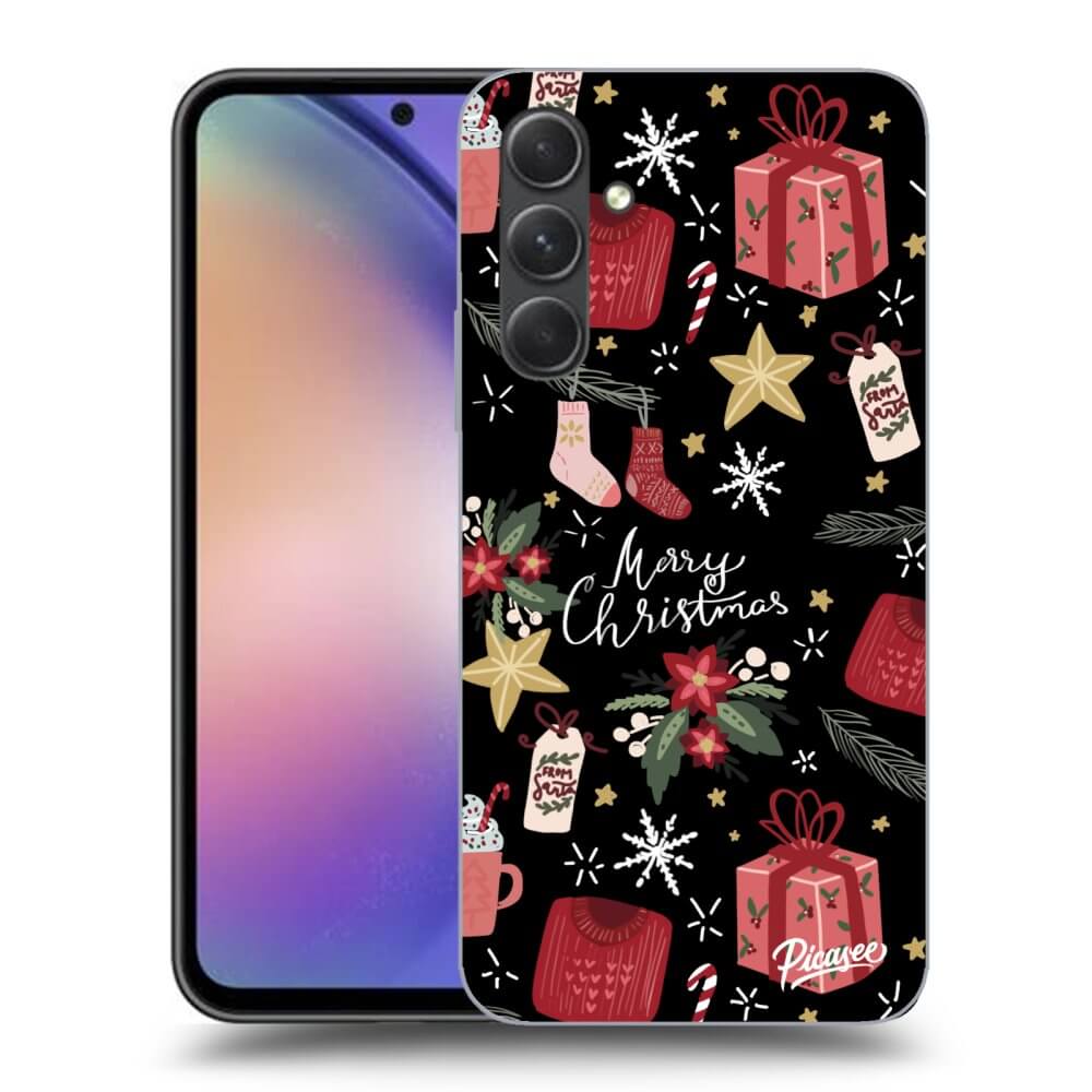 Silikonový černý Obal Pro Samsung Galaxy A54 5G - Christmas