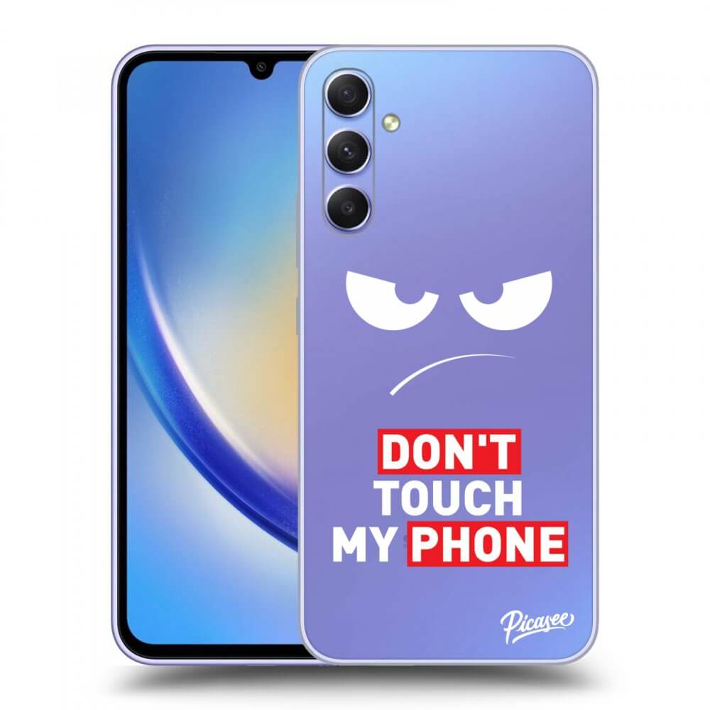 Silikonový Průhledný Obal Pro Samsung Galaxy A34 5G A346B - Angry Eyes - Transparent