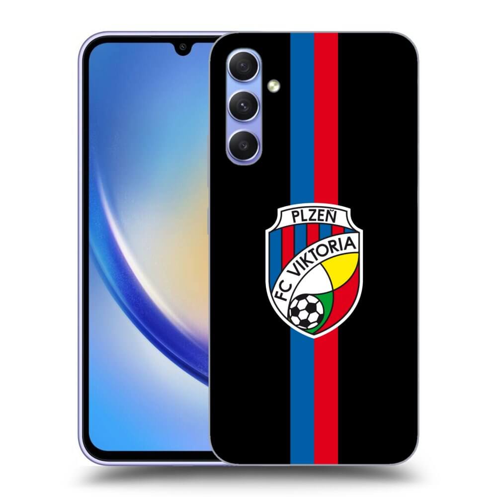 Silikonový černý Obal Pro Samsung Galaxy A34 5G A346B - FC Viktoria Plzeň H